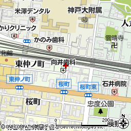 兵庫県明石市東仲ノ町4-1周辺の地図