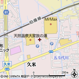 岡山県岡山市北区久米308周辺の地図