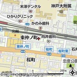 兵庫県明石市東仲ノ町4-12周辺の地図