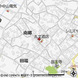 愛知県田原市小中山町南郷74周辺の地図