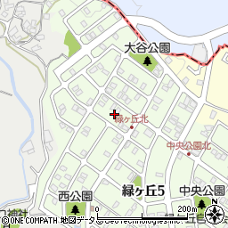 奈良県生駒郡平群町緑ヶ丘6丁目18周辺の地図