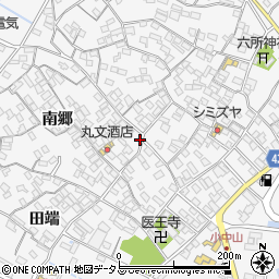 愛知県田原市小中山町南郷16周辺の地図