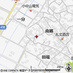 愛知県田原市小中山町南郷134-1周辺の地図