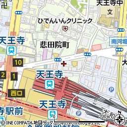 日能研天王寺校周辺の地図