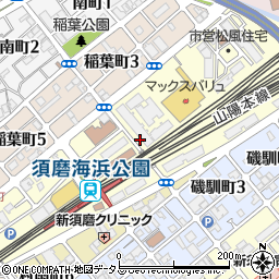 兵庫県神戸市須磨区松風町周辺の地図