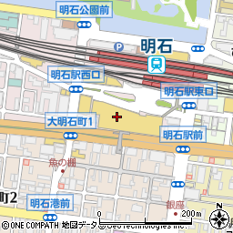 株式会社ナガサワ文具センター　パピオス明石店周辺の地図