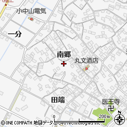 愛知県田原市小中山町南郷102周辺の地図