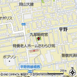 九郎稲荷宮周辺の地図