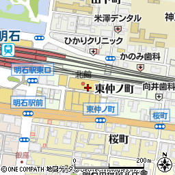 兵庫県明石市東仲ノ町周辺の地図