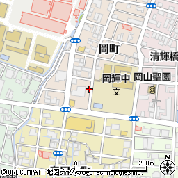 岡山県岡山市北区岡町13-9周辺の地図