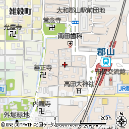 奈良県大和郡山市高田町505周辺の地図