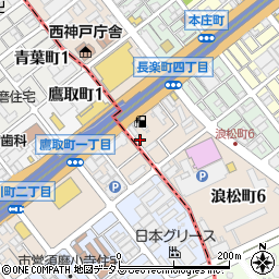 オリックスレンタカー神戸鷹取店周辺の地図