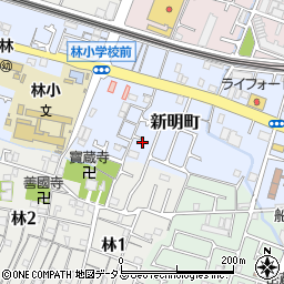 兵庫県明石市新明町周辺の地図