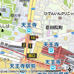 ロッテリア天王寺駅北口店周辺の地図