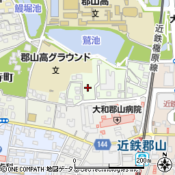 奈良県大和郡山市城見町周辺の地図