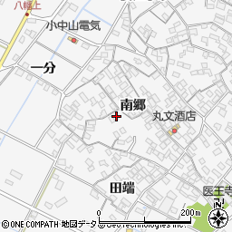 愛知県田原市小中山町南郷166周辺の地図