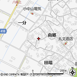 愛知県田原市小中山町南郷191周辺の地図