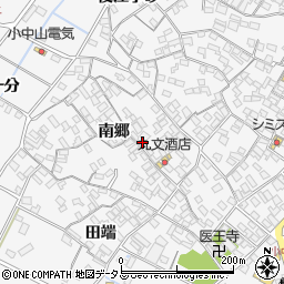 愛知県田原市小中山町南郷87-1周辺の地図
