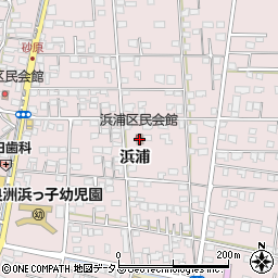 浜浦区民会館周辺の地図