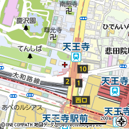 ファミリーマート天王寺公園エントランス店周辺の地図
