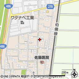 岡山県総社市清音上中島157-17周辺の地図