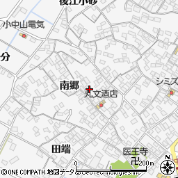 愛知県田原市小中山町南郷87周辺の地図