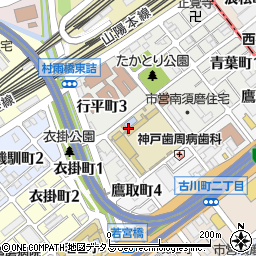 兵庫県神戸市須磨区青葉町3丁目周辺の地図