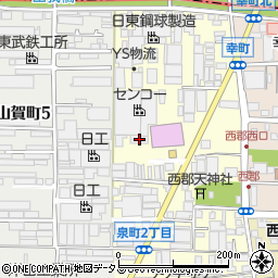 大阪府八尾市泉町2丁目57周辺の地図