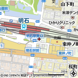 ローソン＋フレンズ明石駅前店周辺の地図
