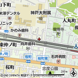 兵庫県明石市山下町4-12周辺の地図