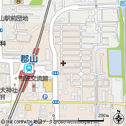 奈良県大和郡山市高田町43-22周辺の地図