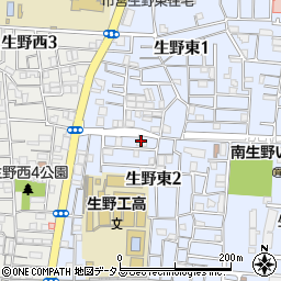 生野東地域在宅サービスステーション夢の箱周辺の地図