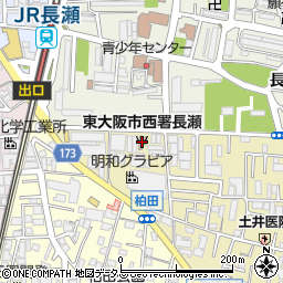東大阪市消防局西消防署長瀬出張所周辺の地図