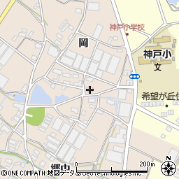 愛知県田原市西神戸町岡125周辺の地図