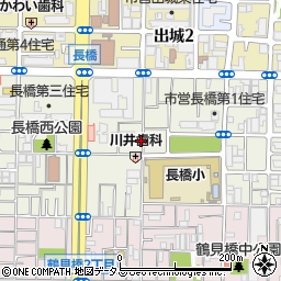 大阪府大阪市西成区長橋周辺の地図