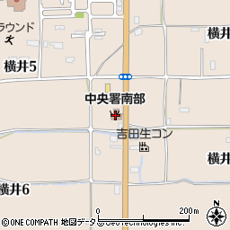 奈良市消防局中央消防署南部分署周辺の地図