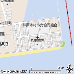 神戸木材市売協同組合周辺の地図