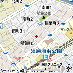 兵庫県神戸市須磨区稲葉町周辺の地図