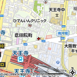 日本年金機構天王寺年金事務所周辺の地図