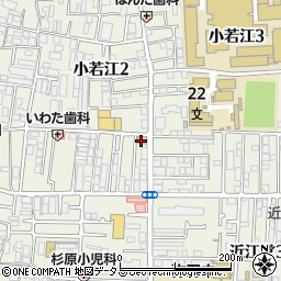 ローソン小若江２丁目店周辺の地図