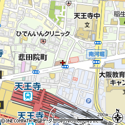 高等進学塾天王寺校周辺の地図
