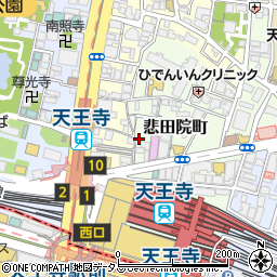 やきとりの名門秋吉天王寺店周辺の地図