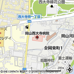 岡山西大寺病院周辺の地図
