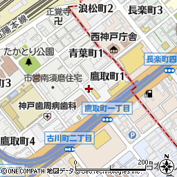 兵庫県神戸市須磨区鷹取町1丁目周辺の地図