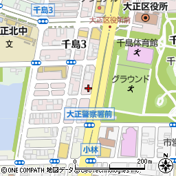 なか卯大正千島店周辺の地図