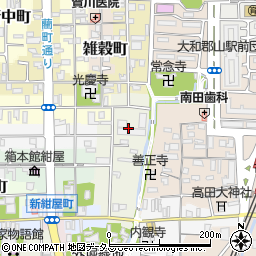 奈良県大和郡山市材木町周辺の地図