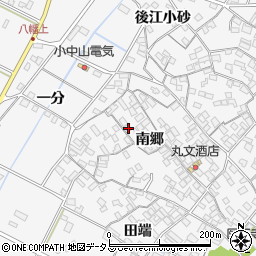 愛知県田原市小中山町南郷174周辺の地図