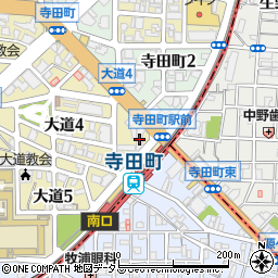 カラオケまねきねこ・寺田町駅前店周辺の地図