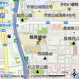 大阪市立鶴見橋中学校周辺の地図