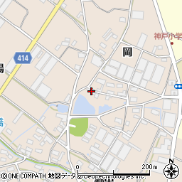 愛知県田原市西神戸町岡111周辺の地図
